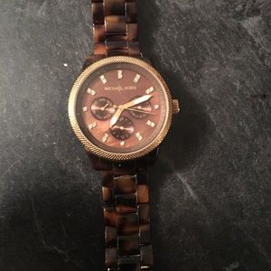 Michael Kors tortoise shell watch